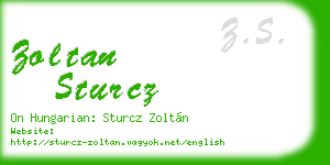 zoltan sturcz business card